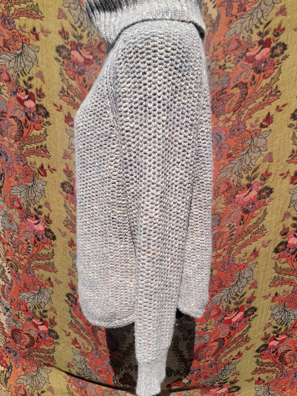 Prana Chunky Knit Turtleneck Sweater | Neutral Cozy Textured Pullover - Picture 4 of 7